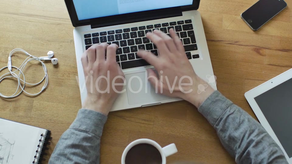 Creative Freelance Designer Working with Laptop  Videohive 11037915 Stock Footage Image 6
