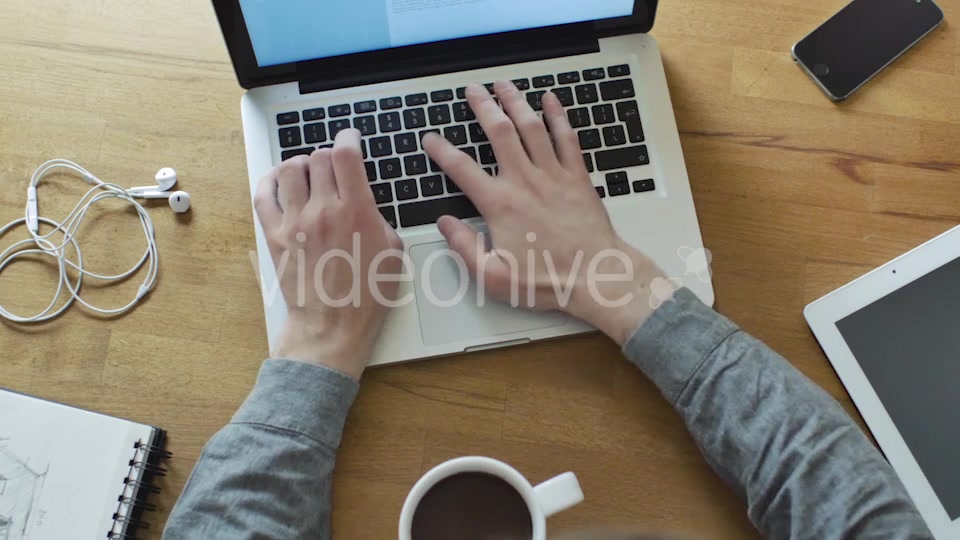 Creative Freelance Designer Working with Laptop  Videohive 11037915 Stock Footage Image 7
