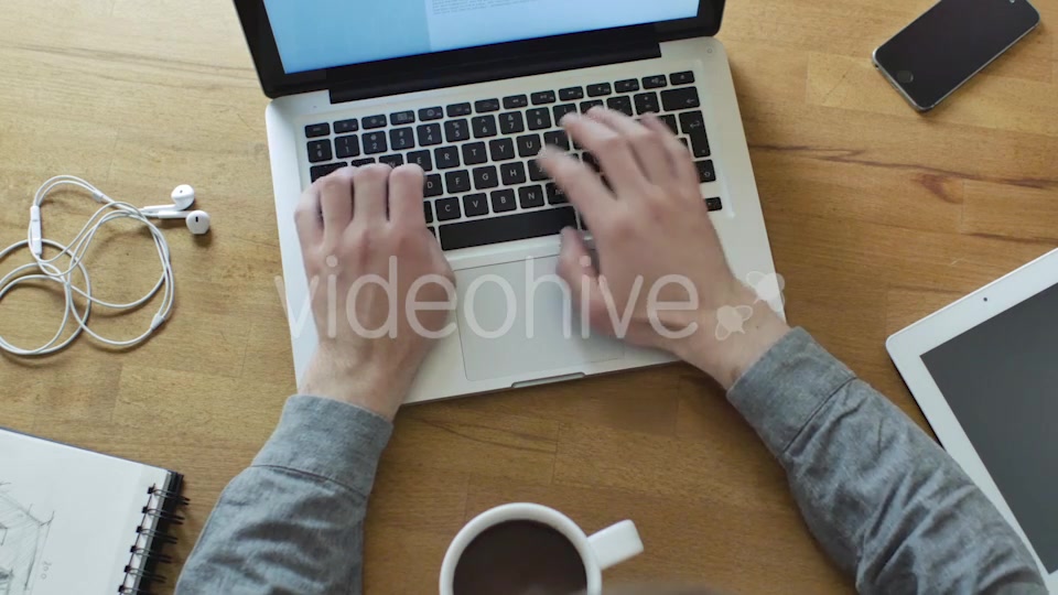 Creative Freelance Designer Working with Laptop  Videohive 11037915 Stock Footage Image 9