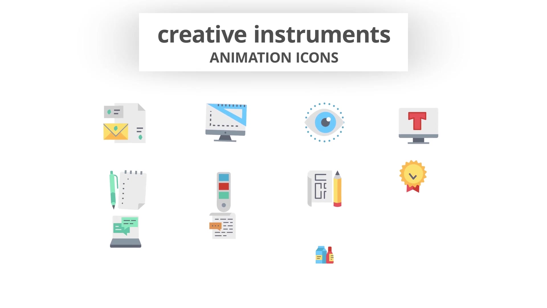 Creative Instruments Animation Icons (MOGRT) Videohive 26755643 Premiere Pro Image 4