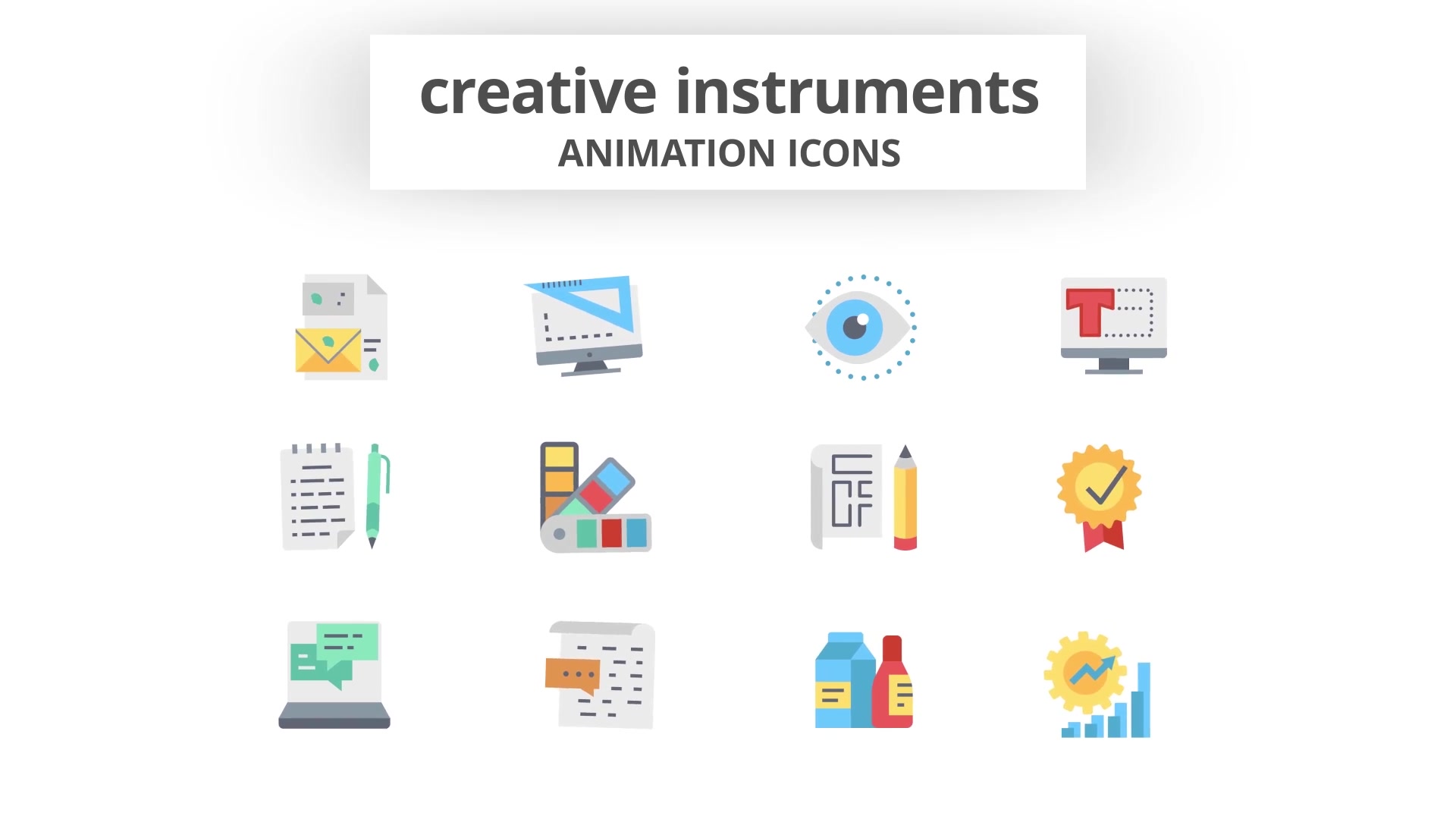 Creative Instruments Animation Icons (MOGRT) Videohive 26755643 Premiere Pro Image 6