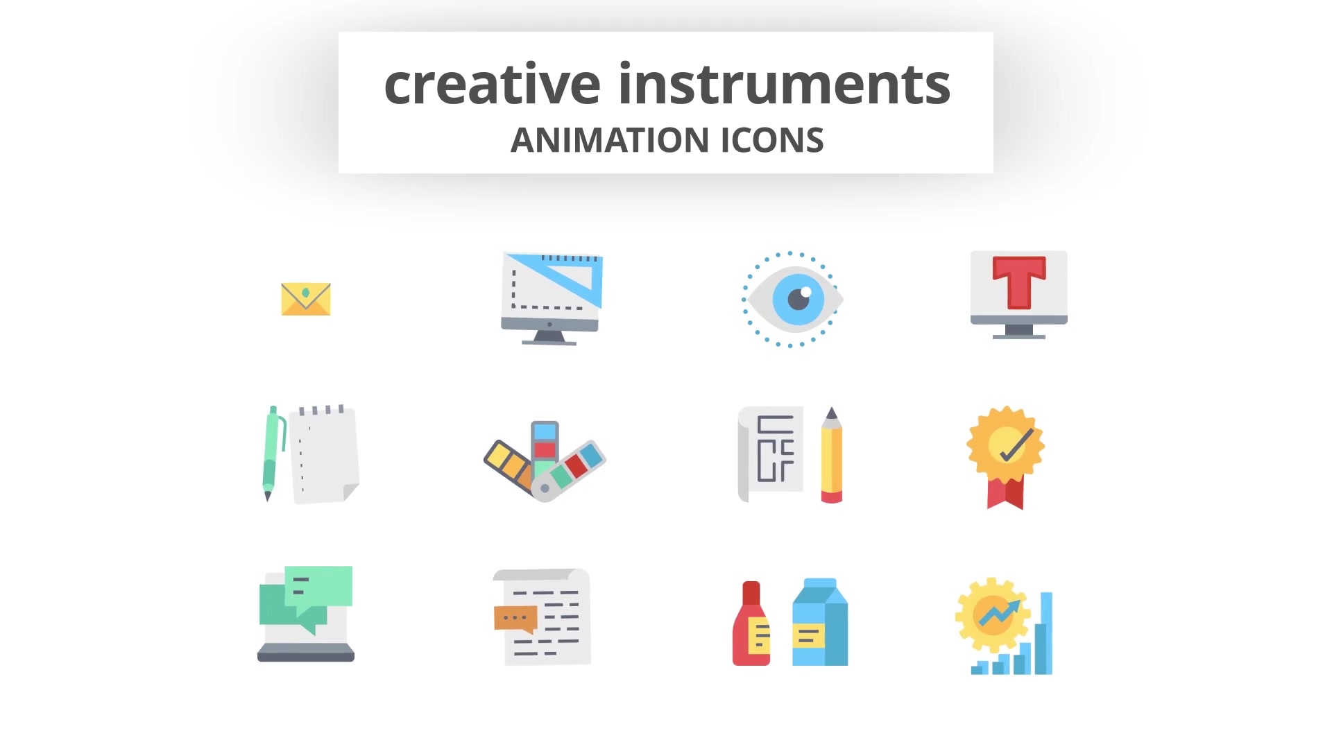 Creative Instruments Animation Icons (MOGRT) Videohive 26755643 Premiere Pro Image 7