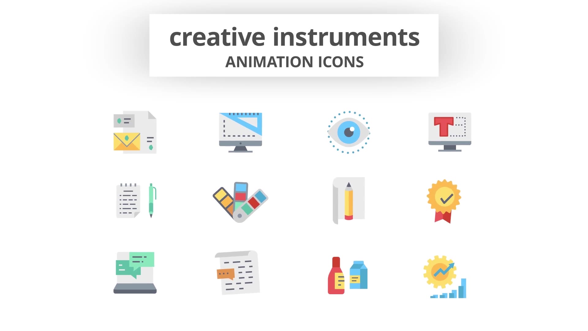 Creative Instruments Animation Icons (MOGRT) Videohive 26755643 Premiere Pro Image 8