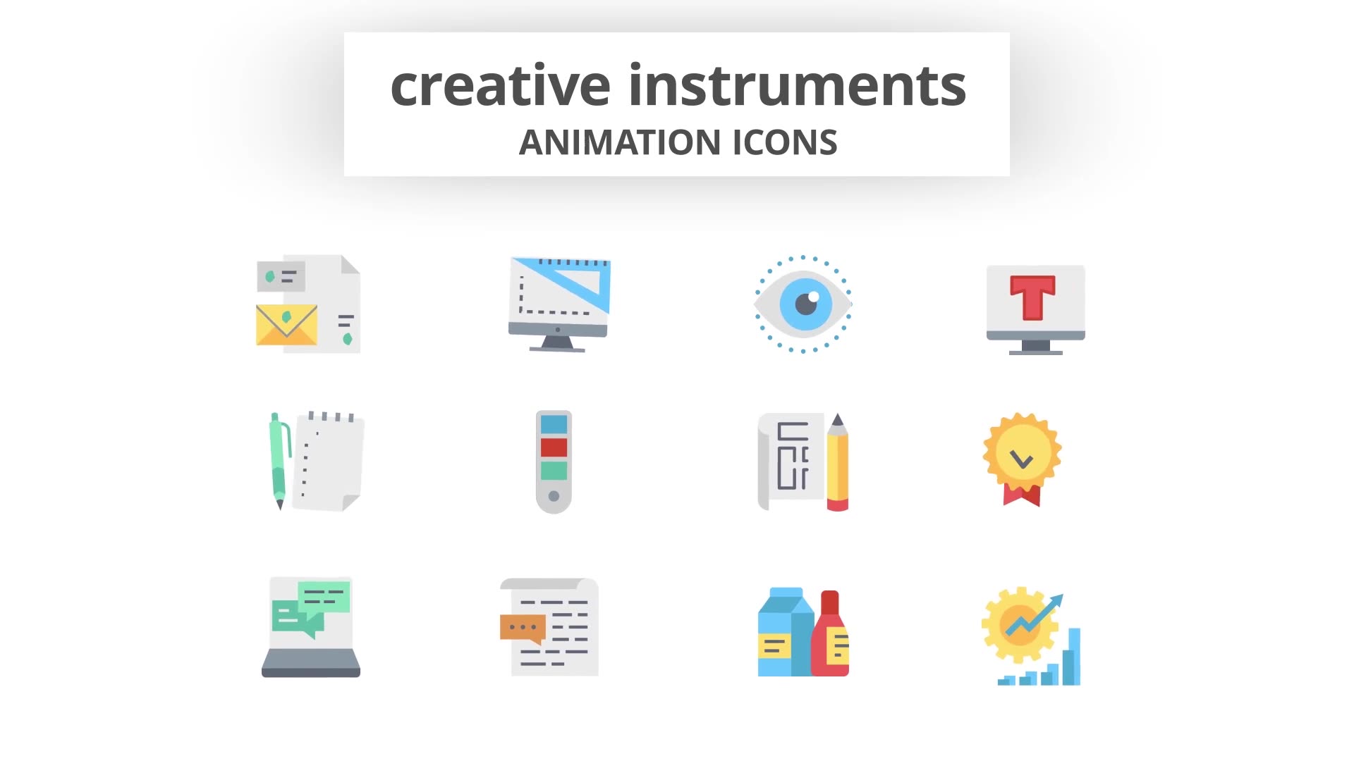 Creative Instruments Animation Icons (MOGRT) Videohive 26755643 Premiere Pro Image 9