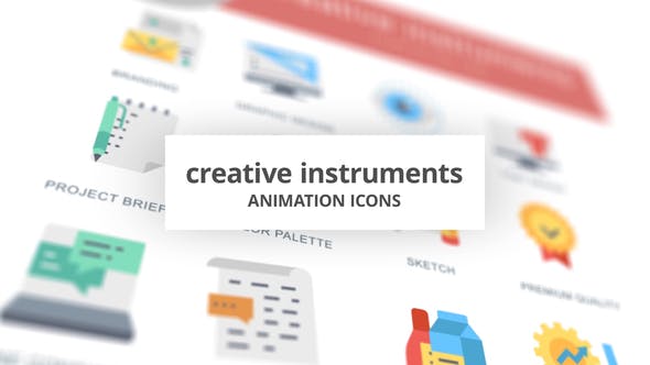 Creative Instruments Animation Icons - Videohive Download 26634425
