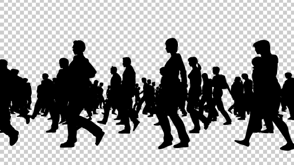 Creative People Silhouettes Walking - Download Videohive 20561066