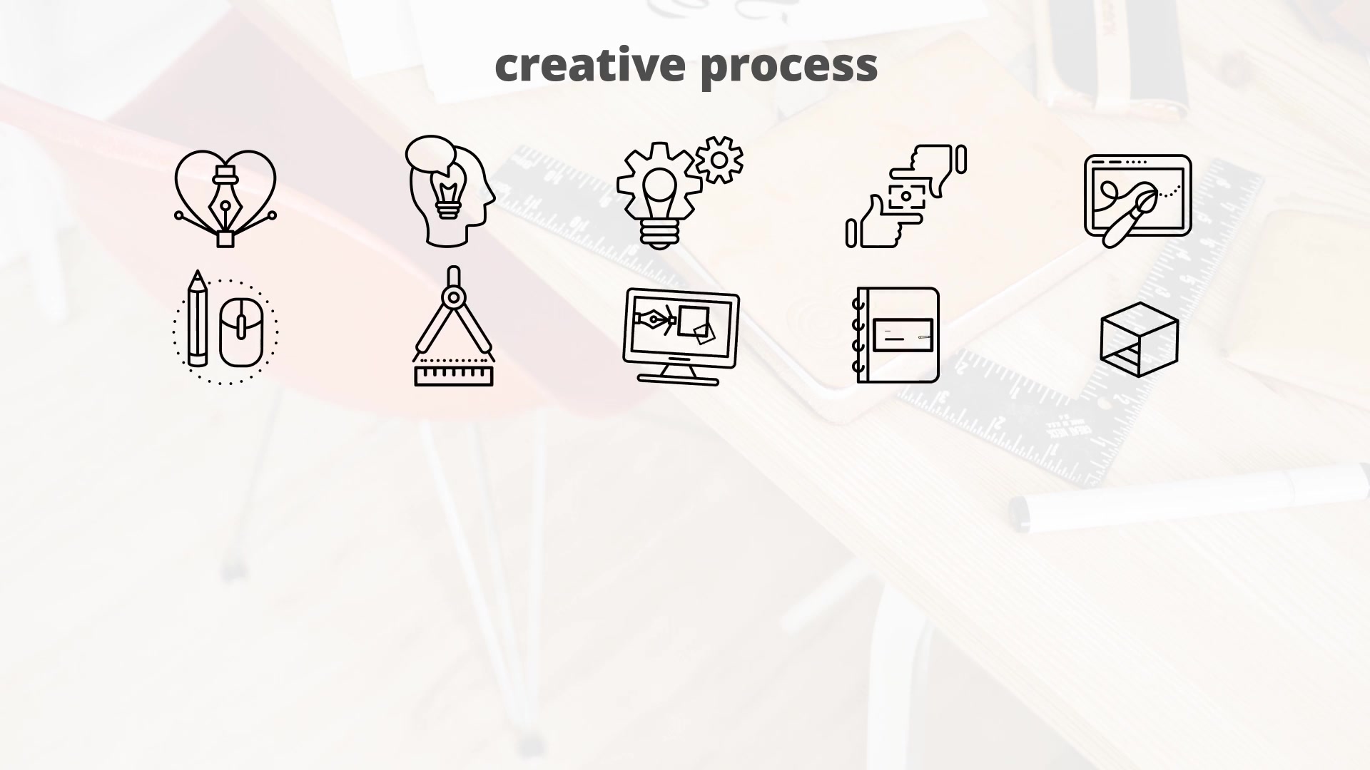 Creative Process – Thin Line Icons Videohive 23595687 After Effects Image 5