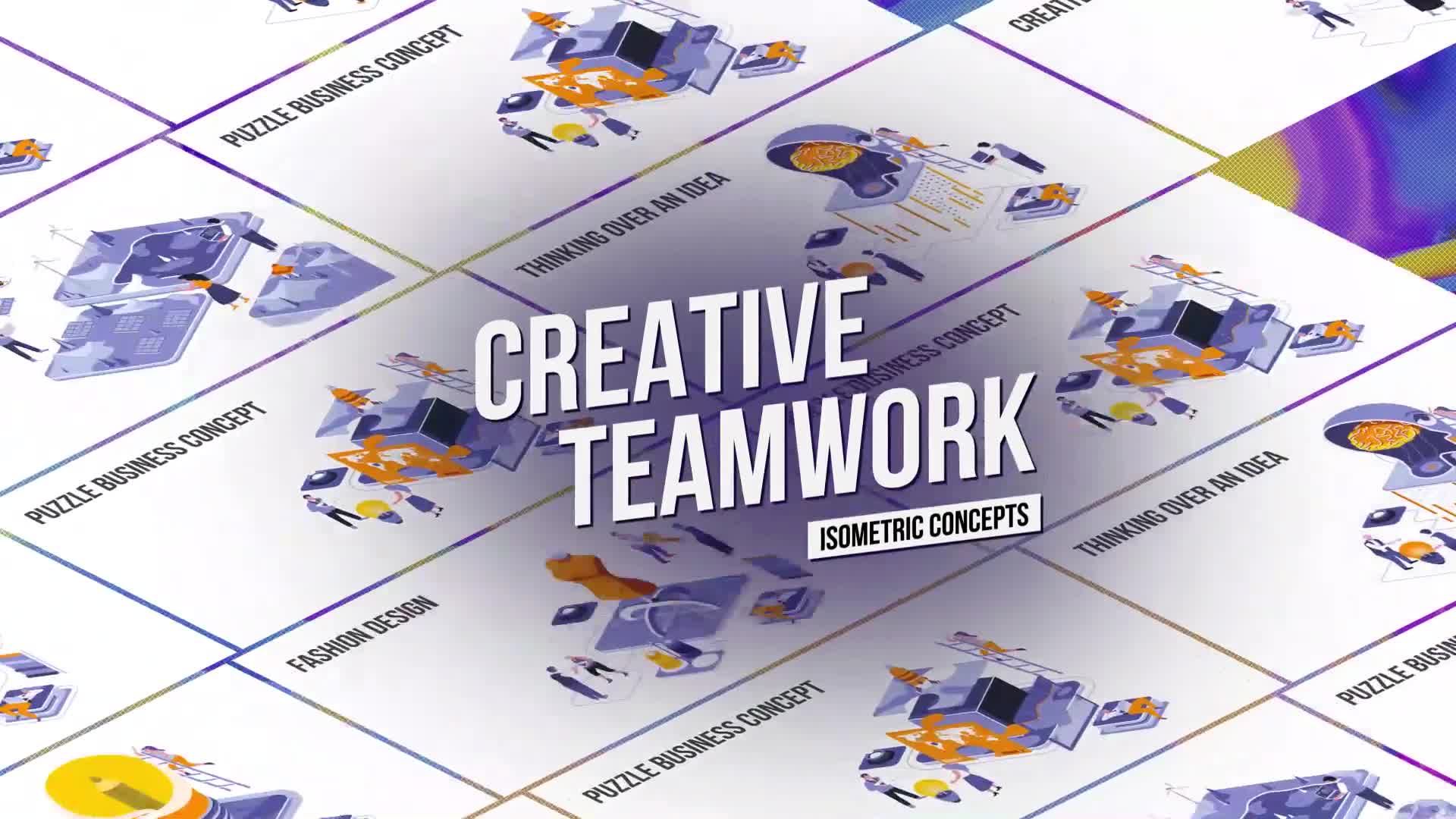 Creative Teamwork Isometric Concept Videohive 27458597 After Effects Image 1