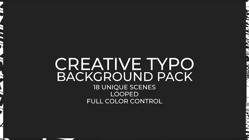 Creative Typo Background Pack Videohive 32980249 Apple Motion Image 1
