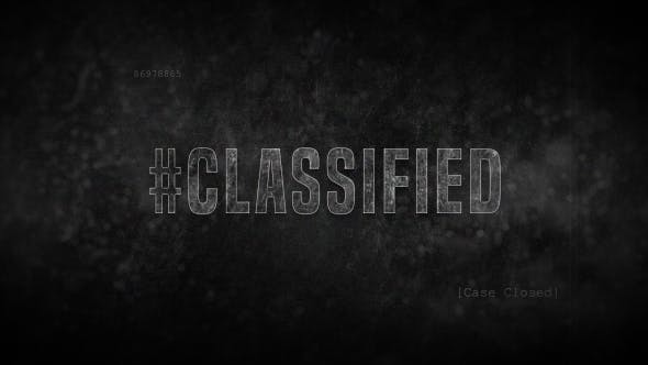 Crime Title Sequence / Credits Classified Detective - Download 20803530 Videohive