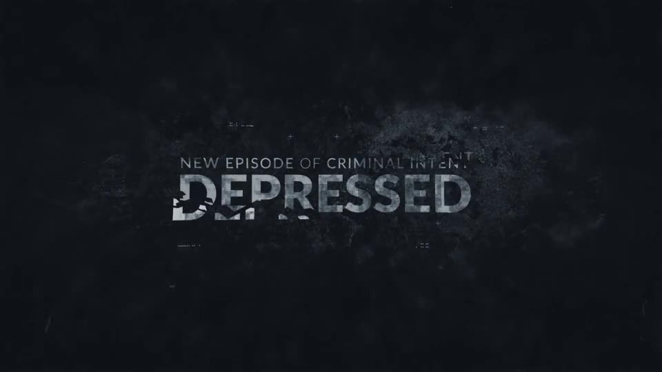 Crime Title Sequence / Dark Credits Depressed Videohive 20708384 After Effects Image 1
