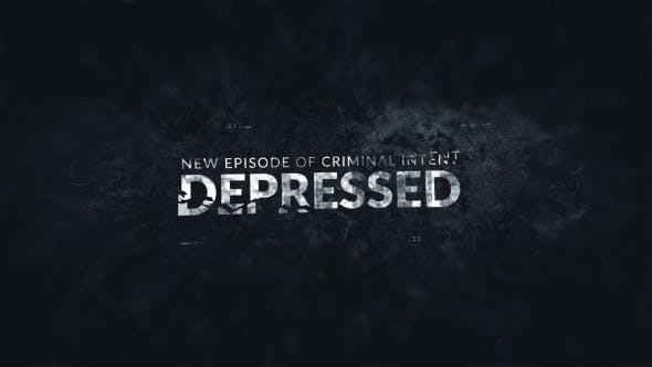 Crime Title Sequence / Dark Credits Depressed - Download Videohive 20708384