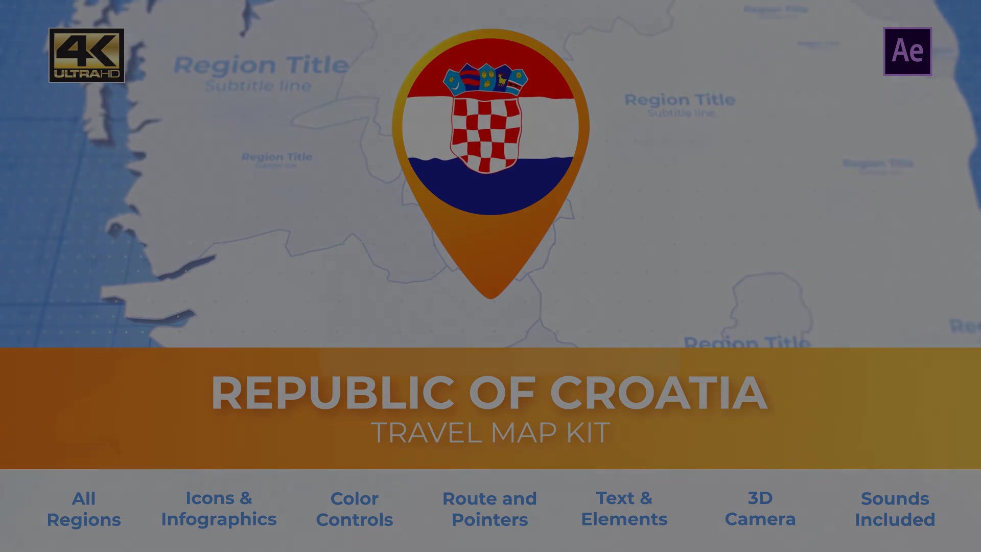 Croatia Map Republic of Croatia Travel Map Videohive 30442152 After Effects Image 13