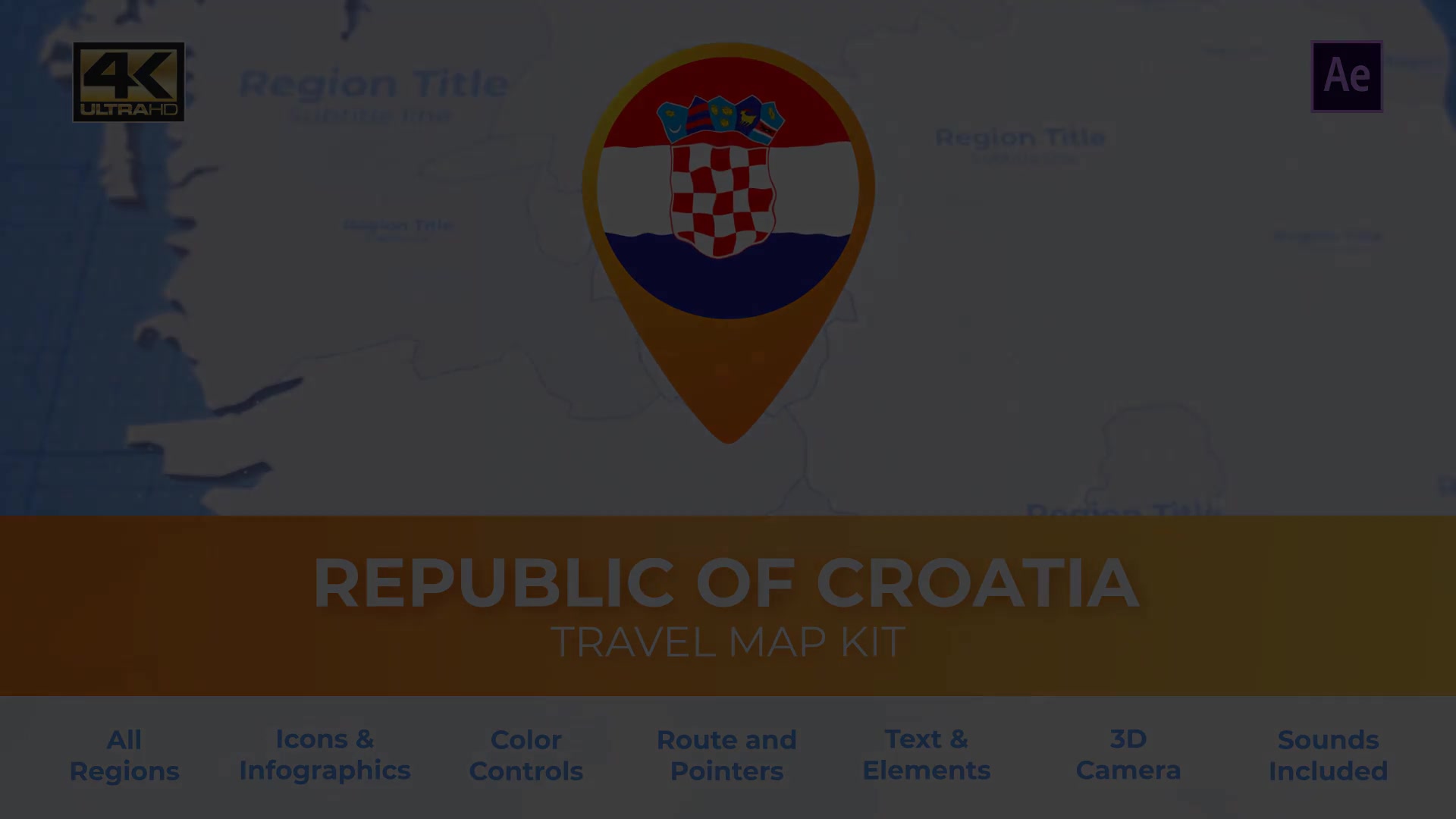 Croatia Map Republic of Croatia Travel Map Videohive 30442152 After Effects Image 6