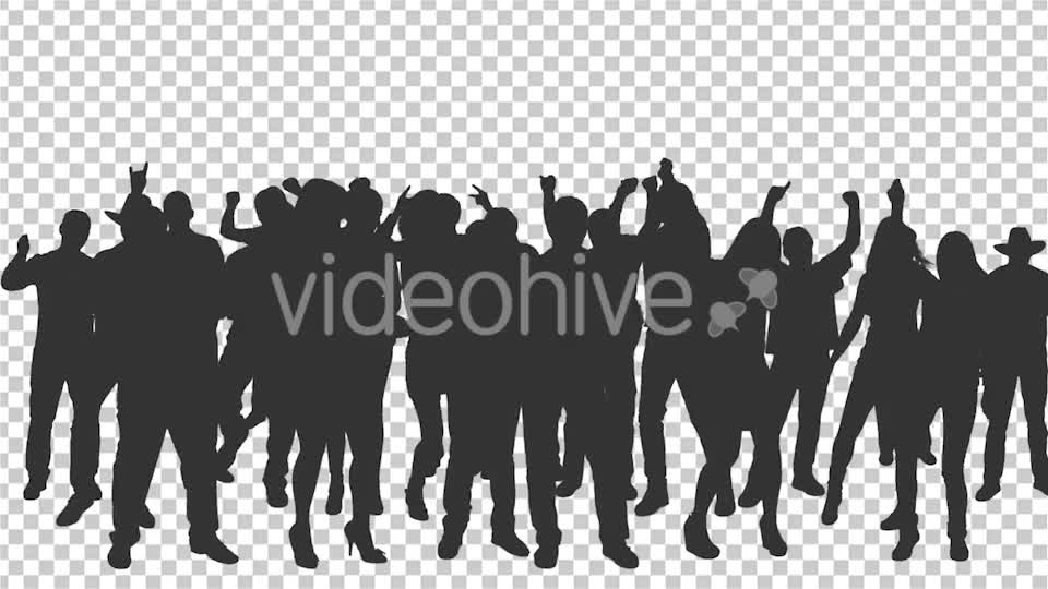 Crowd Of Dancing People In Silhouettes - Download Videohive 15597196