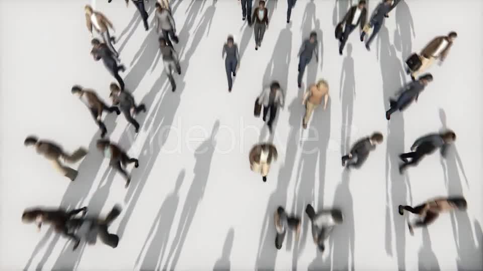 Crowd Of People Fast Walking Blurry Background - Download Videohive 21038476