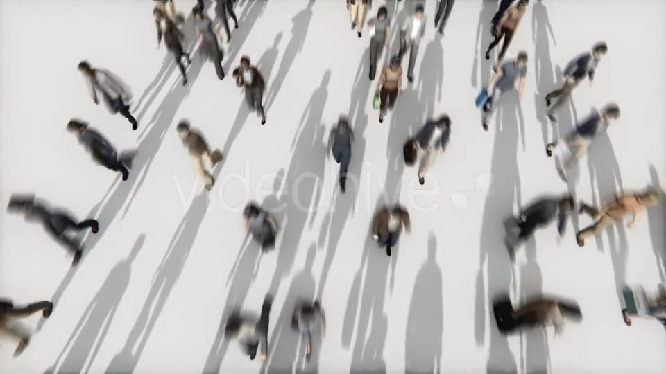 Crowd Of People Fast Walking Blurry Background - Download Videohive 21038476