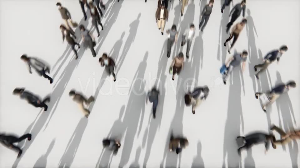 Crowd Of People Fast Walking Blurry Background - Download Videohive 21038476