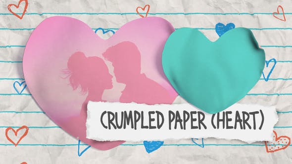 Crumpled Paper (Heart) - Videohive Download 23307228