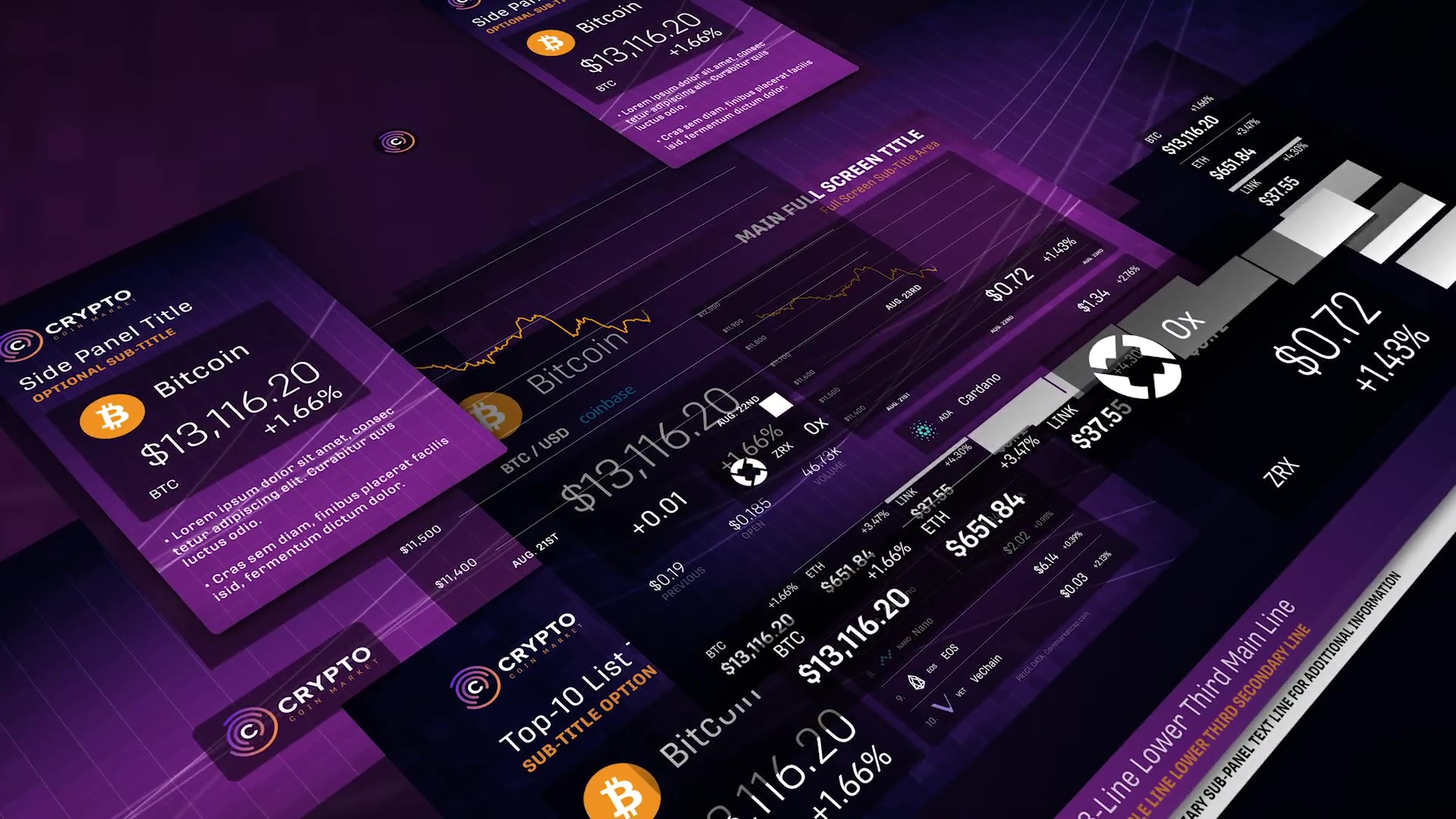 Crypto Currency Coin Market Kit | Bitcoin Tracker Videohive 28501166 After Effects Image 3