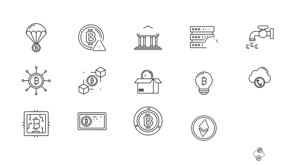 Crypto Currency Line Icons Videohive 33982763 After Effects Image 1