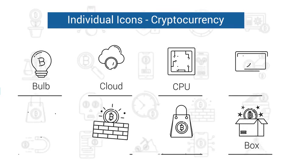 Crypto Currency Line Icons Videohive 33982763 After Effects Image 9
