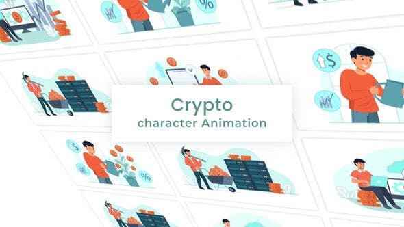 Cryptocurrency Scene Animation Pack - Videohive Download 36045202