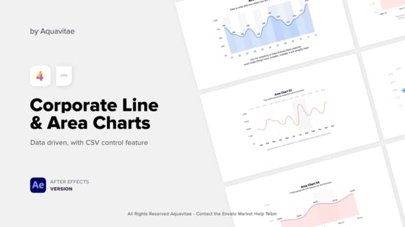 CSV Driven Corporate Area & Line Charts - 37432119 Videohive Download