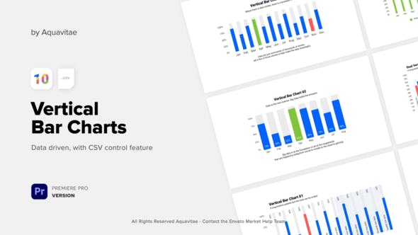 CSV Driven Corporate Vertical Bar Charts l MOGRT for Premiere Pro - Videohive 37408994 Download