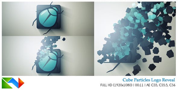 Cube logo Particles Reveal - Download Videohive 6480034