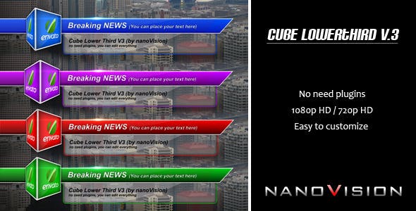 Cube Lower Third V.3 - 3808087 Download Videohive