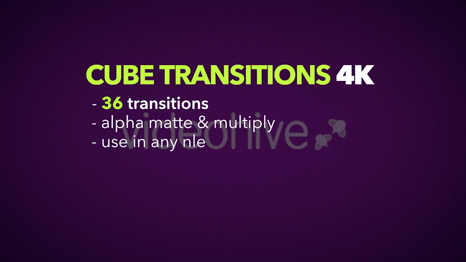 Cube Transitions 4K 36 Pack - Download Videohive 20464784