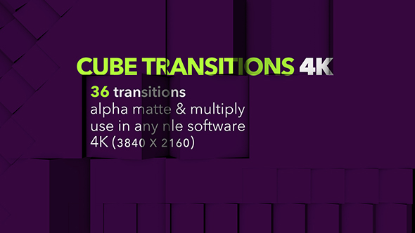 Cube Transitions 4K 36 Pack - Download Videohive 20464784