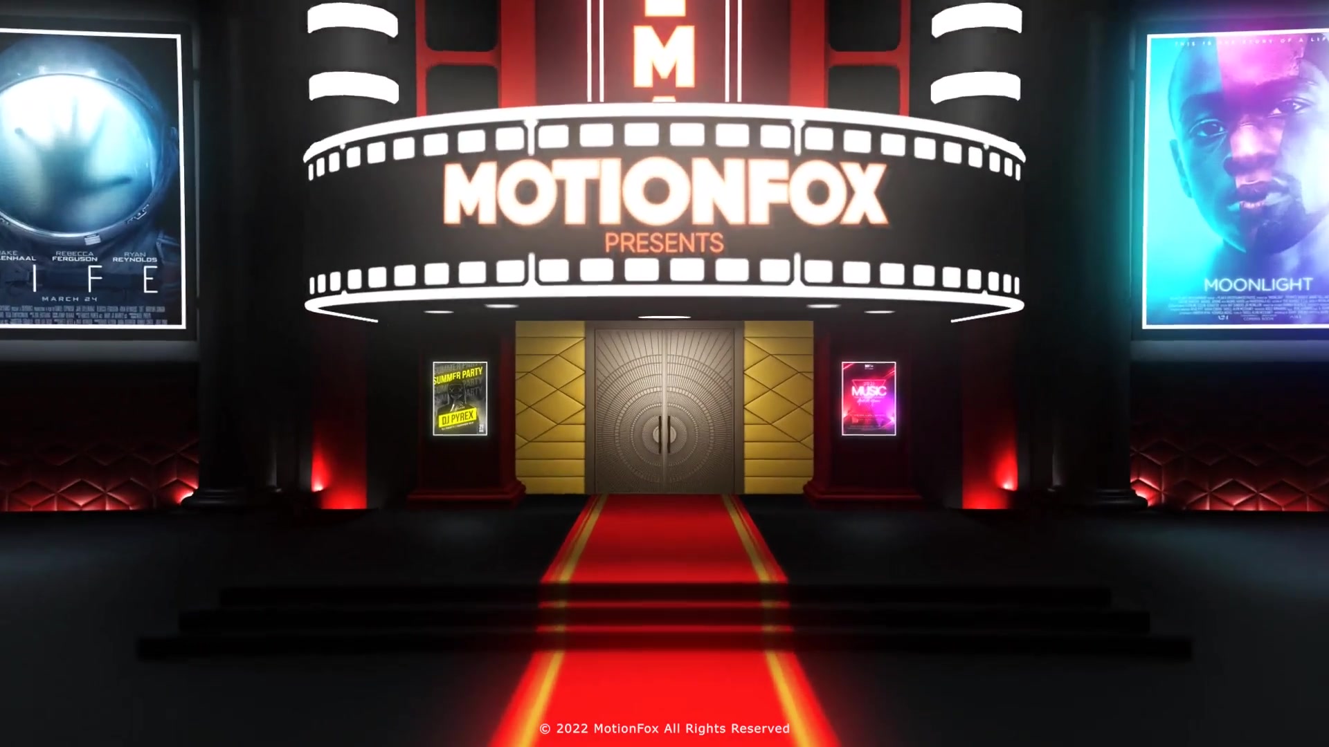 Curtain Cinema Logo Intro Reveal Videohive 38482900 After Effects Image 3