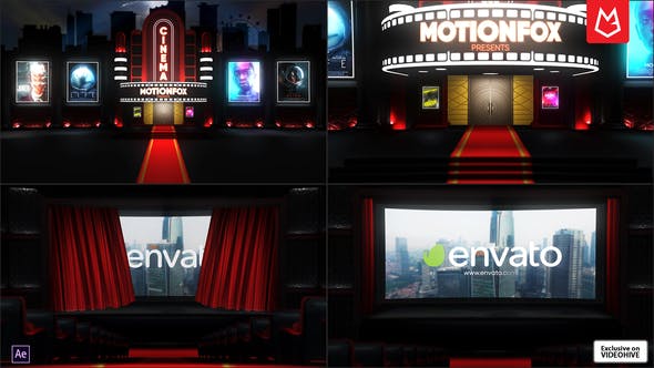 Curtain Cinema Logo Intro Reveal - Download Videohive 38482900