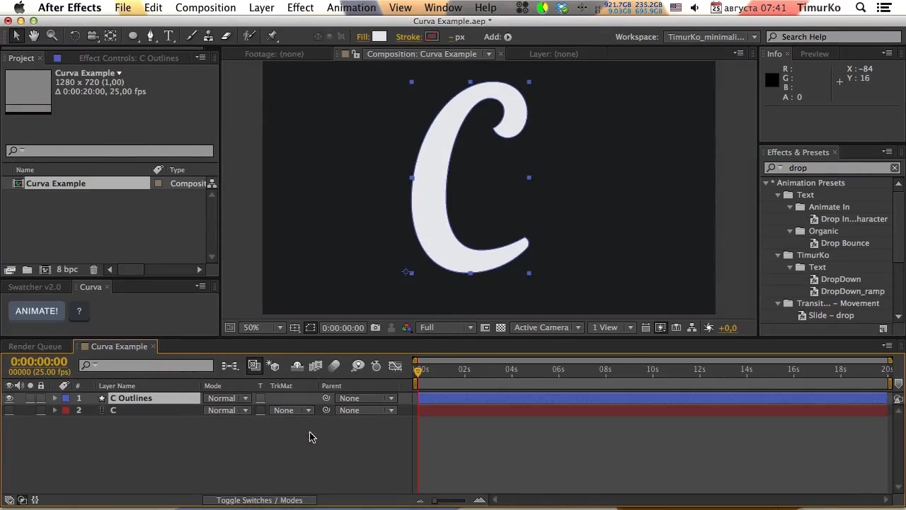 curva script after effects free download