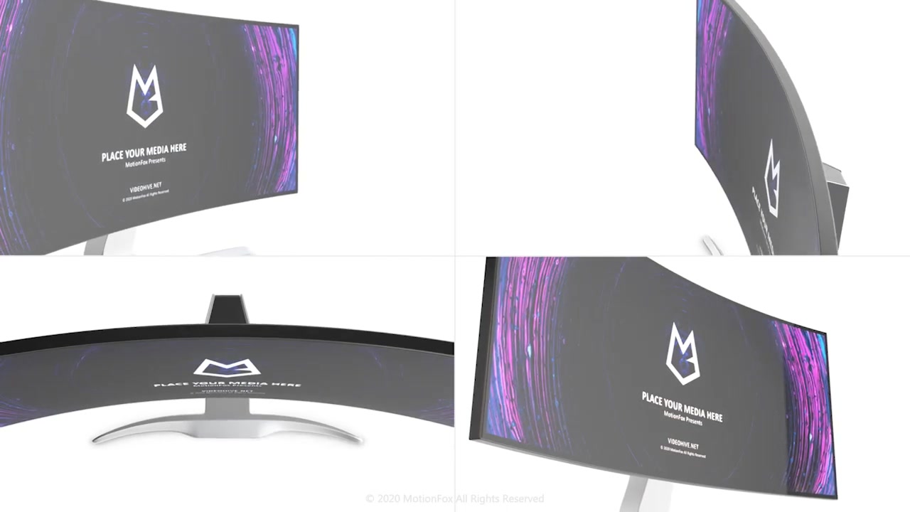 Curved Screen Mockup Element 3D Videohive 25941571 After Effects Image 10