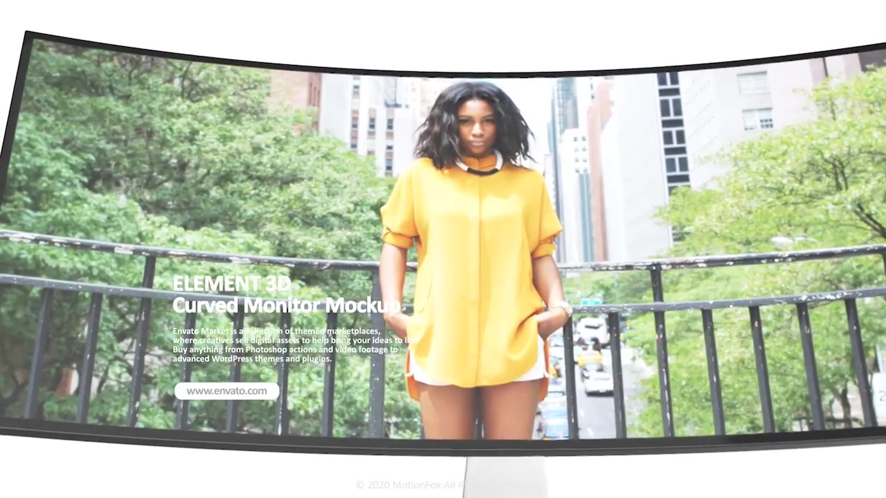 Curved Screen Mockup Element 3D Videohive 25941571 After Effects Image 3