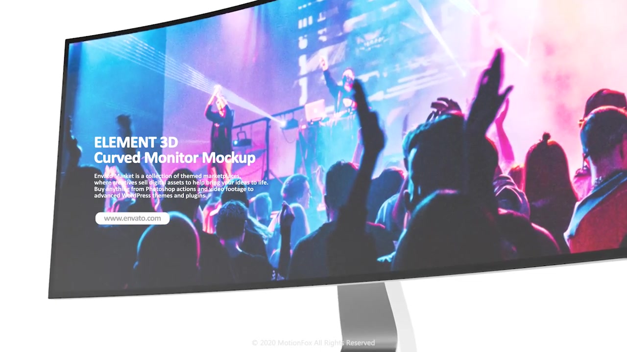 Curved Screen Mockup Element 3D Videohive 25941571 After Effects Image 5