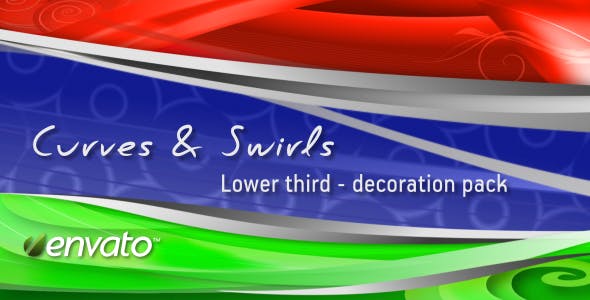 Curves & Swirls lower third decoration pack - Download 133478 Videohive