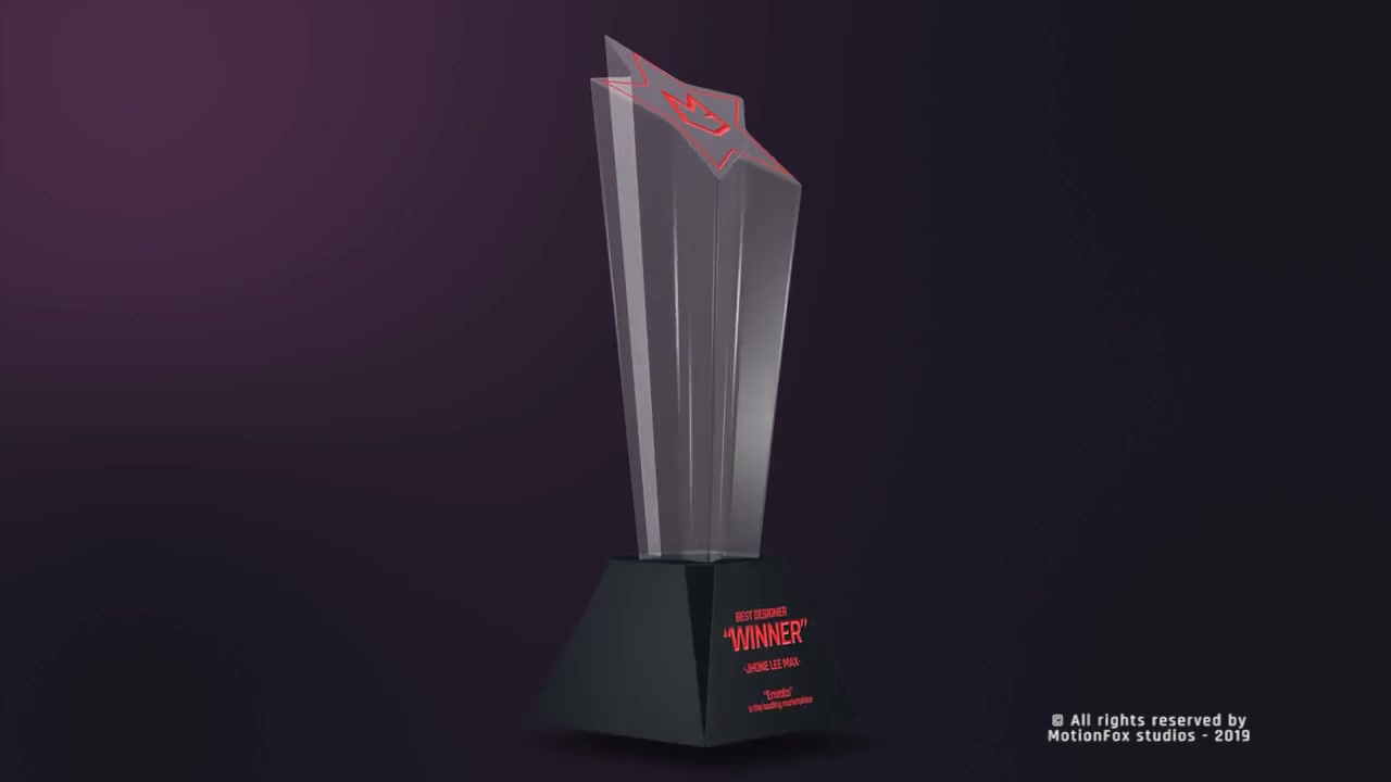 Custom Award Trophy Loopable Pack v.01 Videohive 23563822 After Effects Image 5