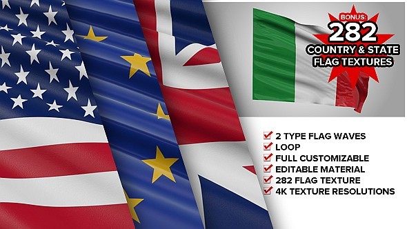 Custom Element 3D Flag - Download Videohive 4640457