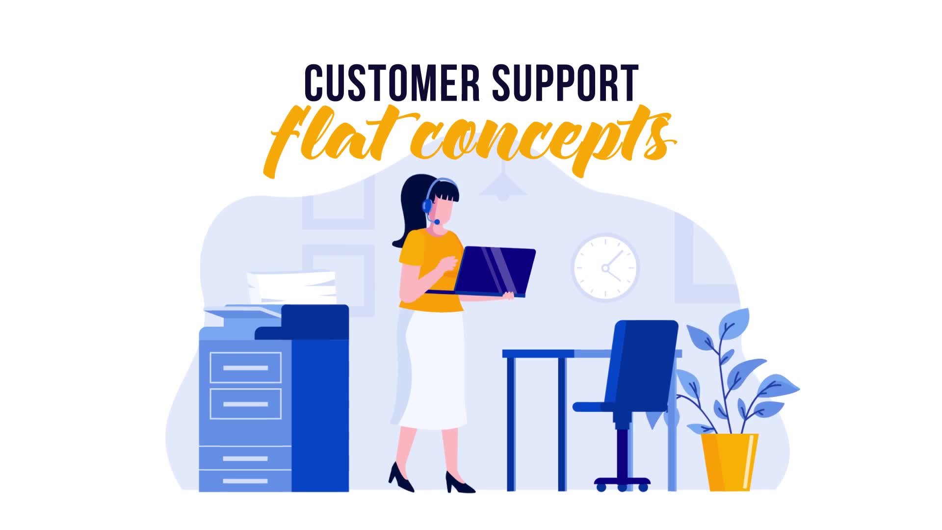 Customer support Flat Concept Videohive 29529589 After Effects Image 2