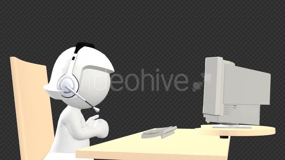 Customer Support Girl 3D Puppet Character - Download Videohive 19368102