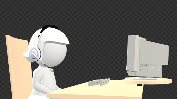 Customer Support Girl 3D Puppet Character - Download Videohive 19368102