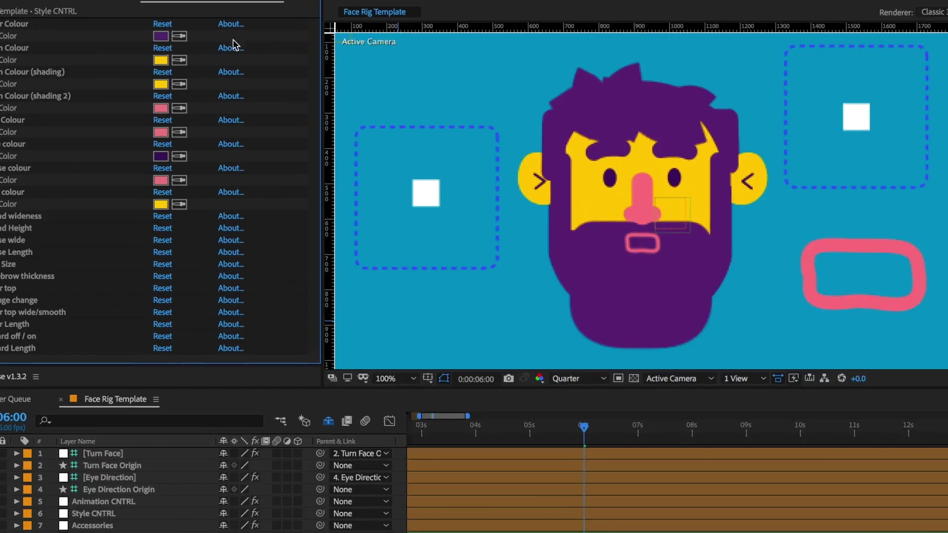 Customisable Character Face Rig Videohive 23856885 After Effects Image 5