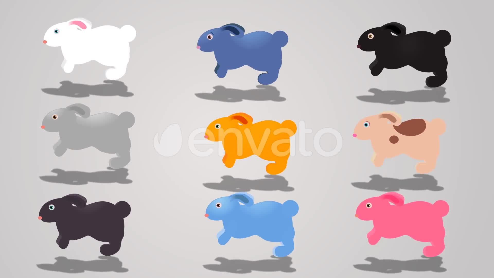 cute animals walk cycle pack Videohive 23750859 After Effects Image 1