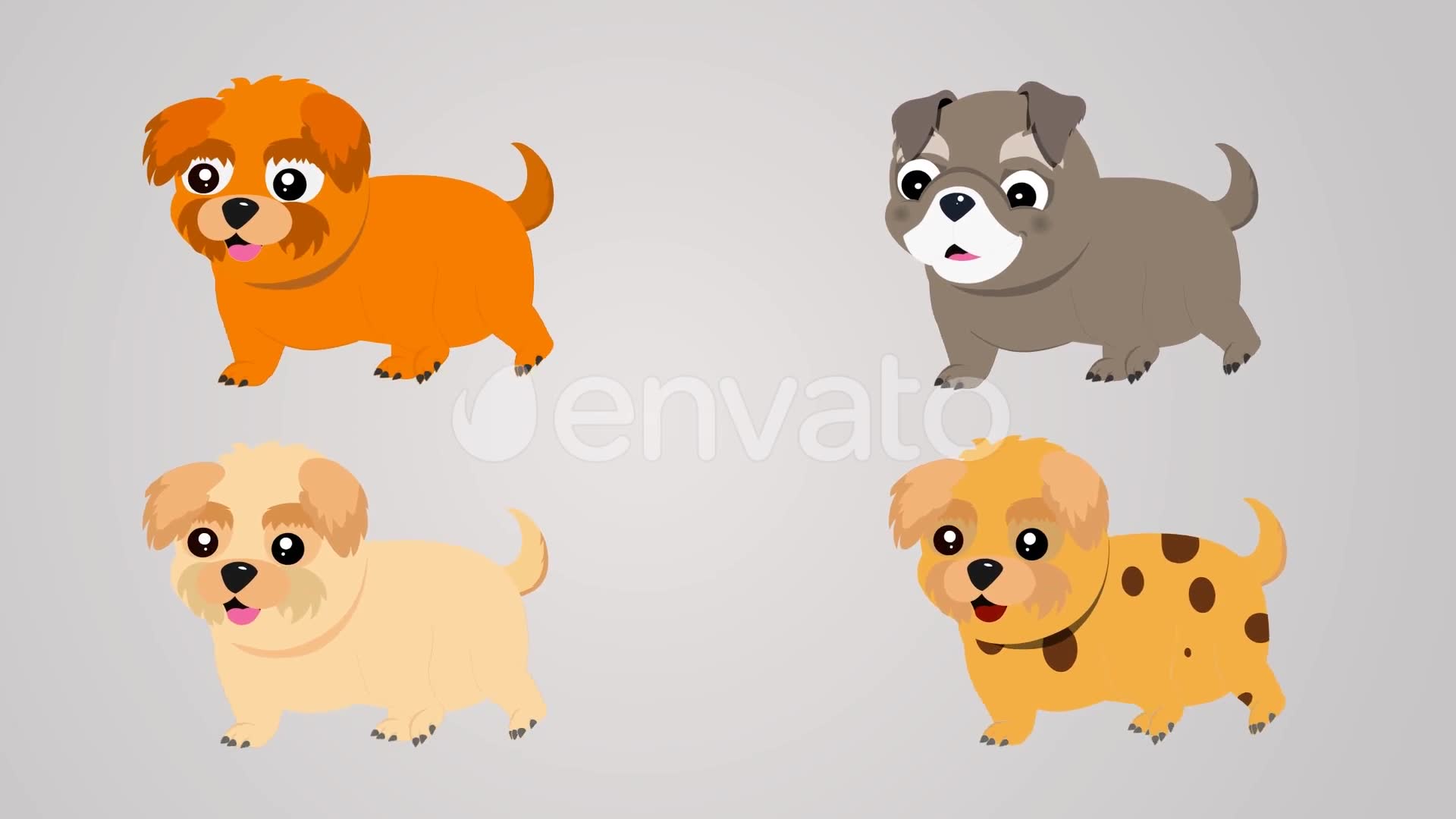 cute animals walk cycle pack Videohive 23750859 After Effects Image 2
