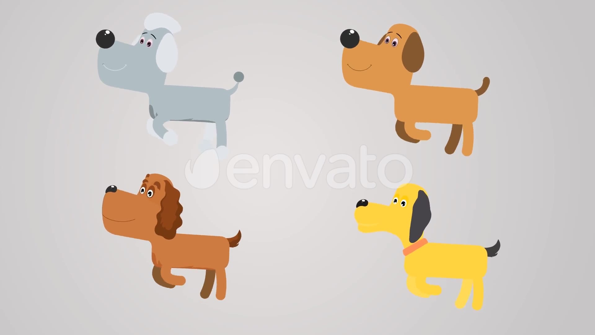 cute animals walk cycle pack Videohive 23750859 After Effects Image 3