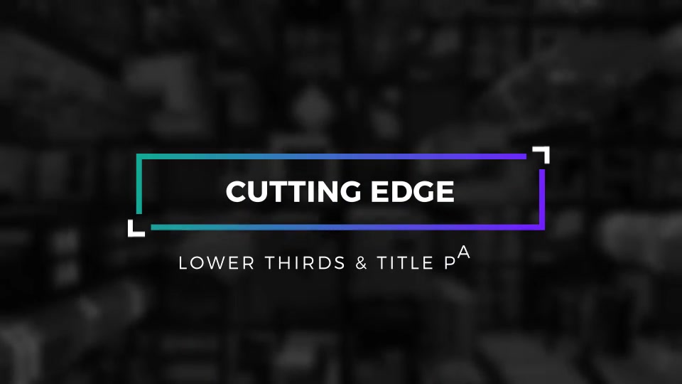 Cutting Edge Titles and Lower Thirds - Download Videohive 19500032